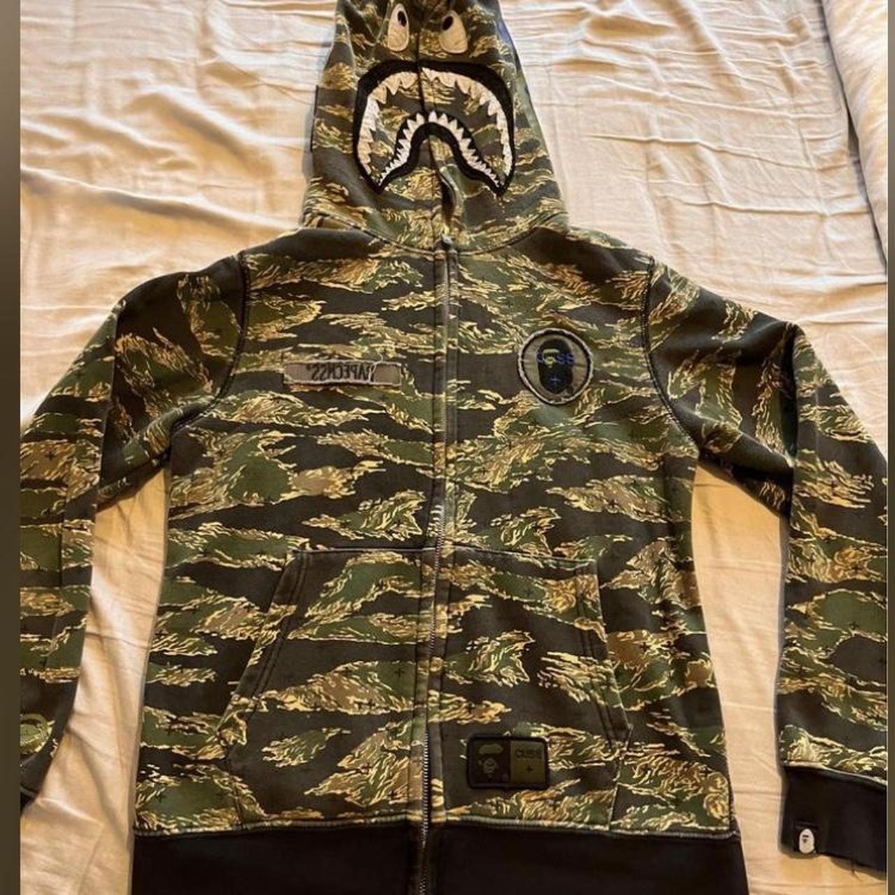 real-bape-so-cool-khaki-camo-bape-zip-up-depop