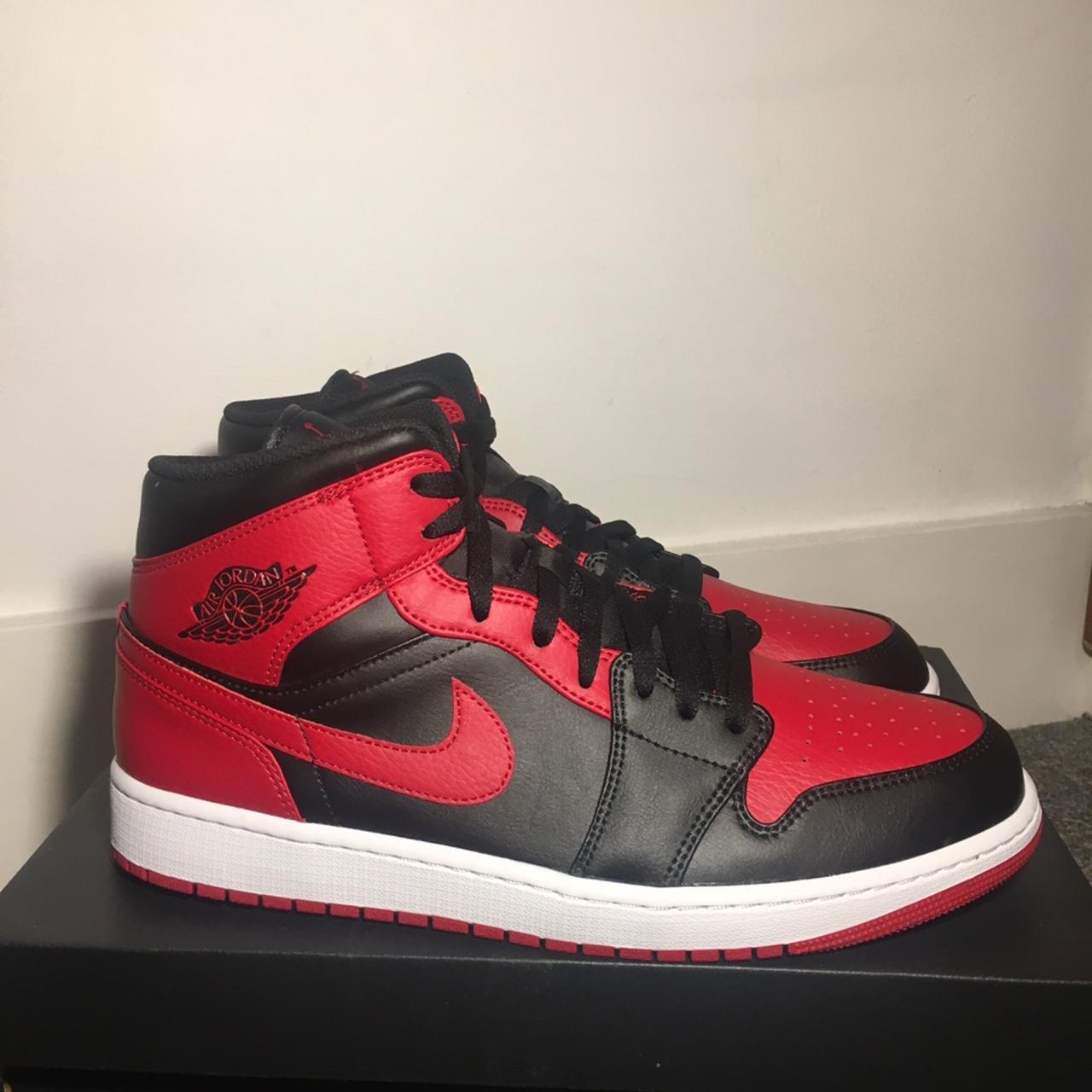 Jordan 1 Mid ‘Banned’ Size 11 UK 100% Authentic... - Depop