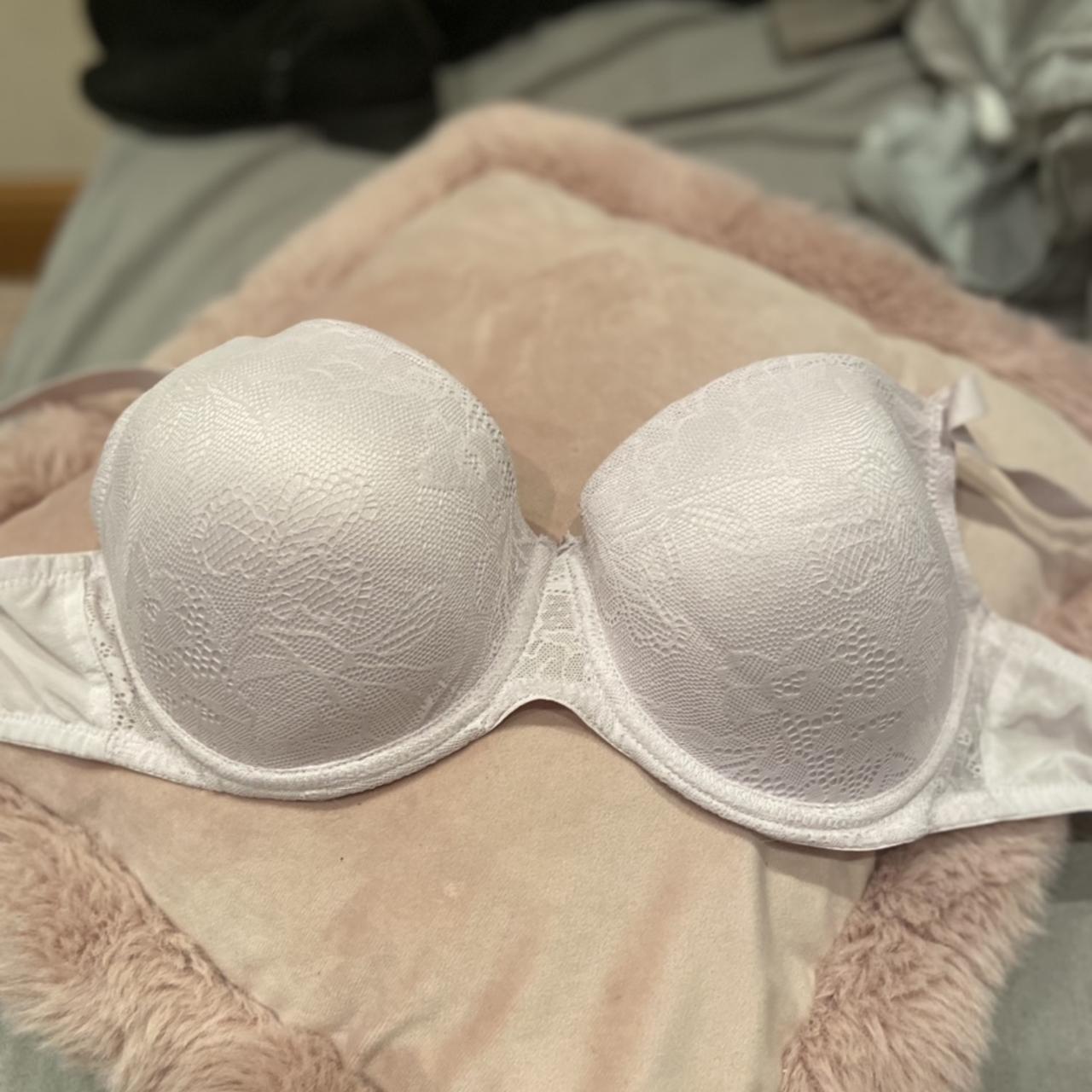 Primark yellow lace bra and knickers set. The bra is - Depop