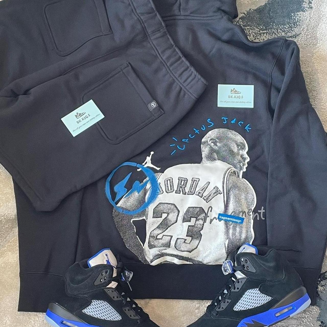 travis scott x jordan x fragment hoodie black