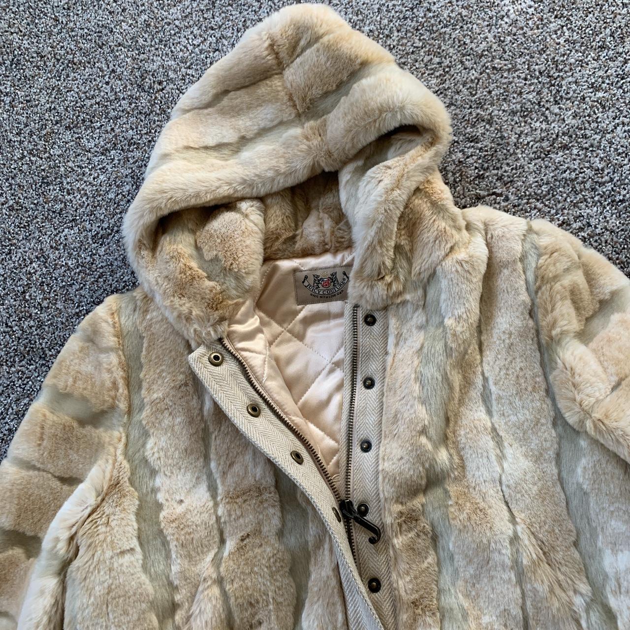 Vintage Juicy couture faux fur jacket. warm cozy and... - Depop