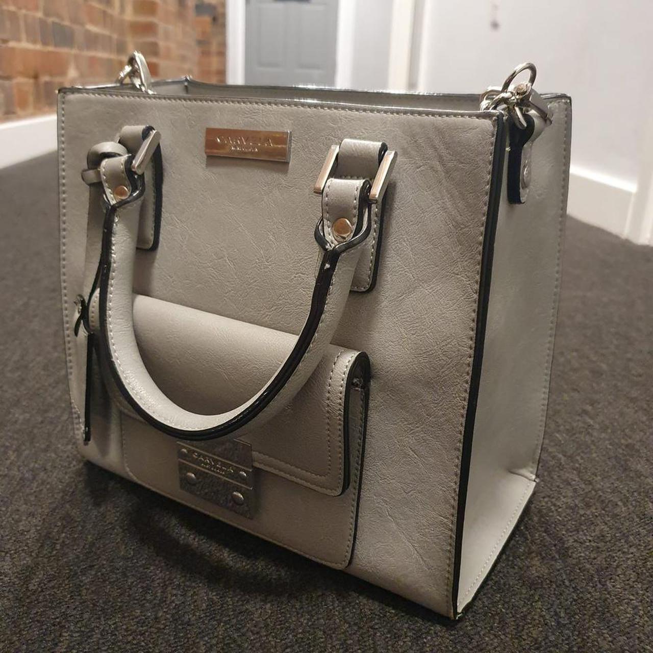 Grey Carvela mini tote bag used but in great Depop