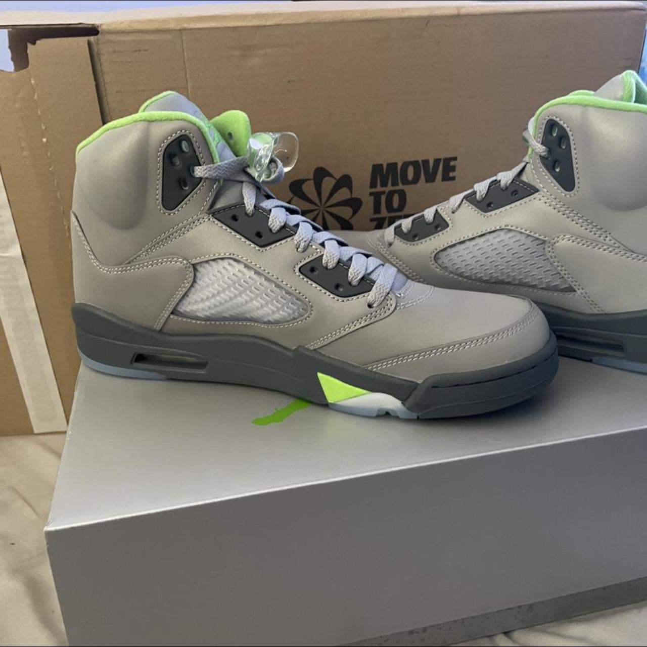 jordan 5 green bean on feet