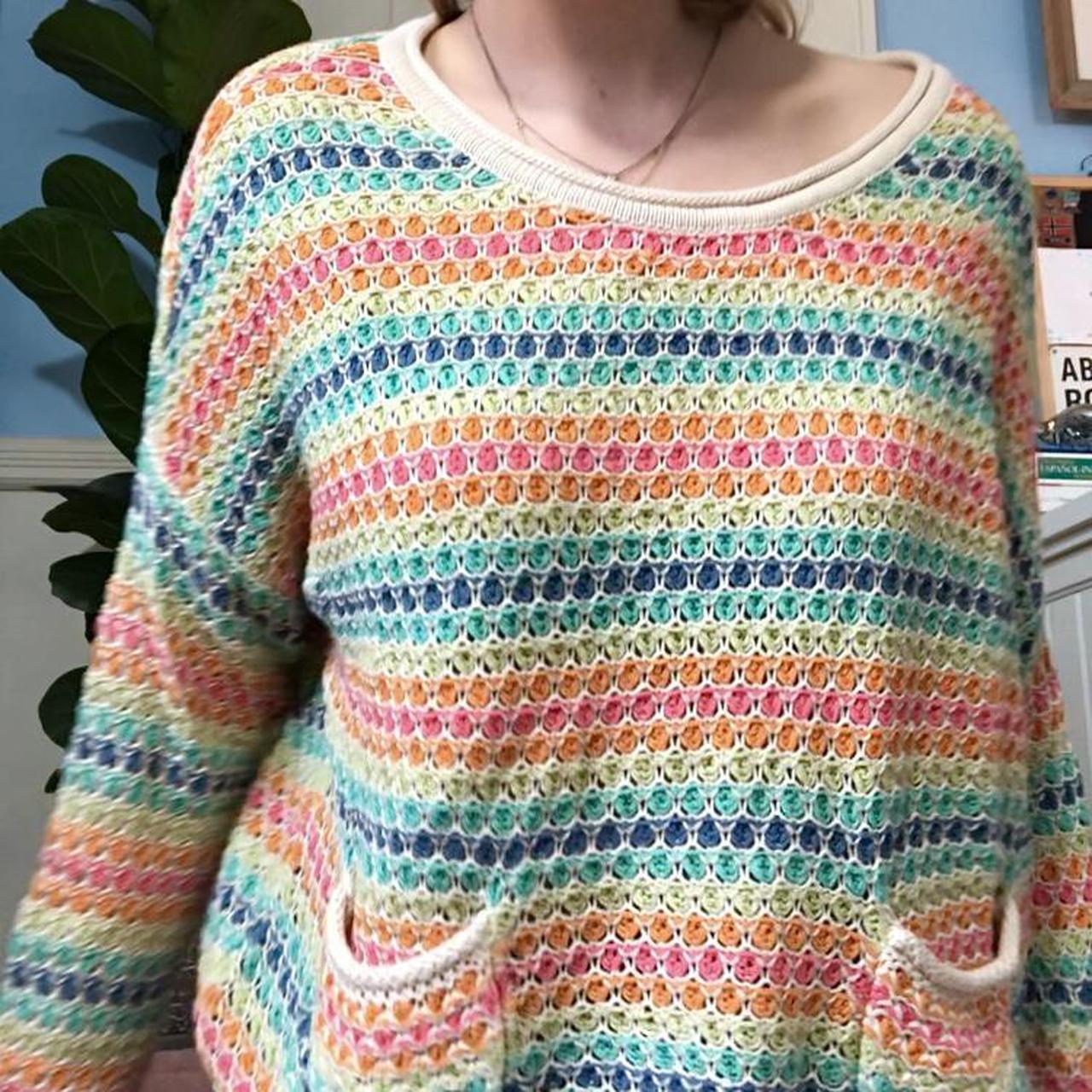 Crochet hot sale rainbow sweater