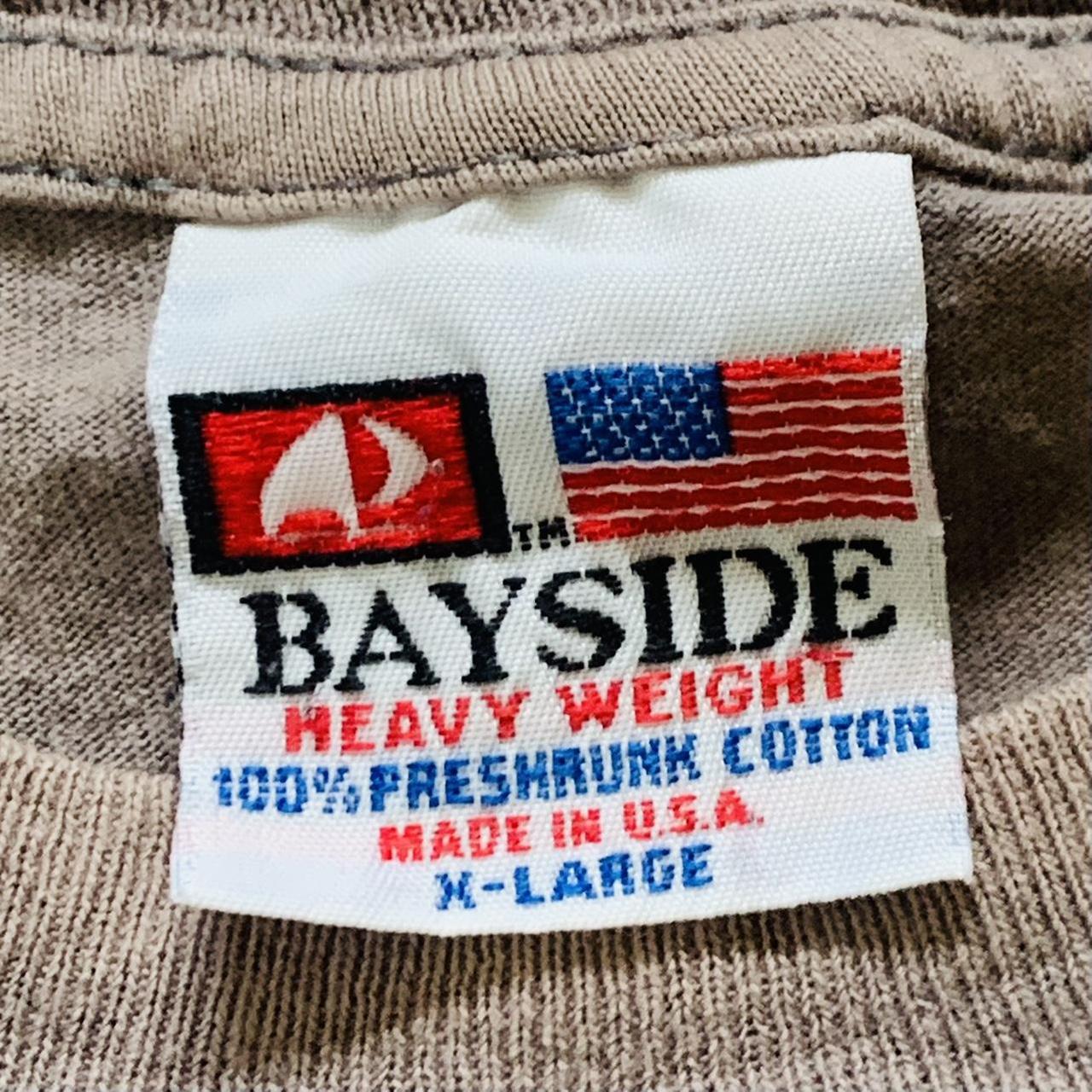 Vintage BAYSIDE Heavyweight Longshoremen Printed T... - Depop