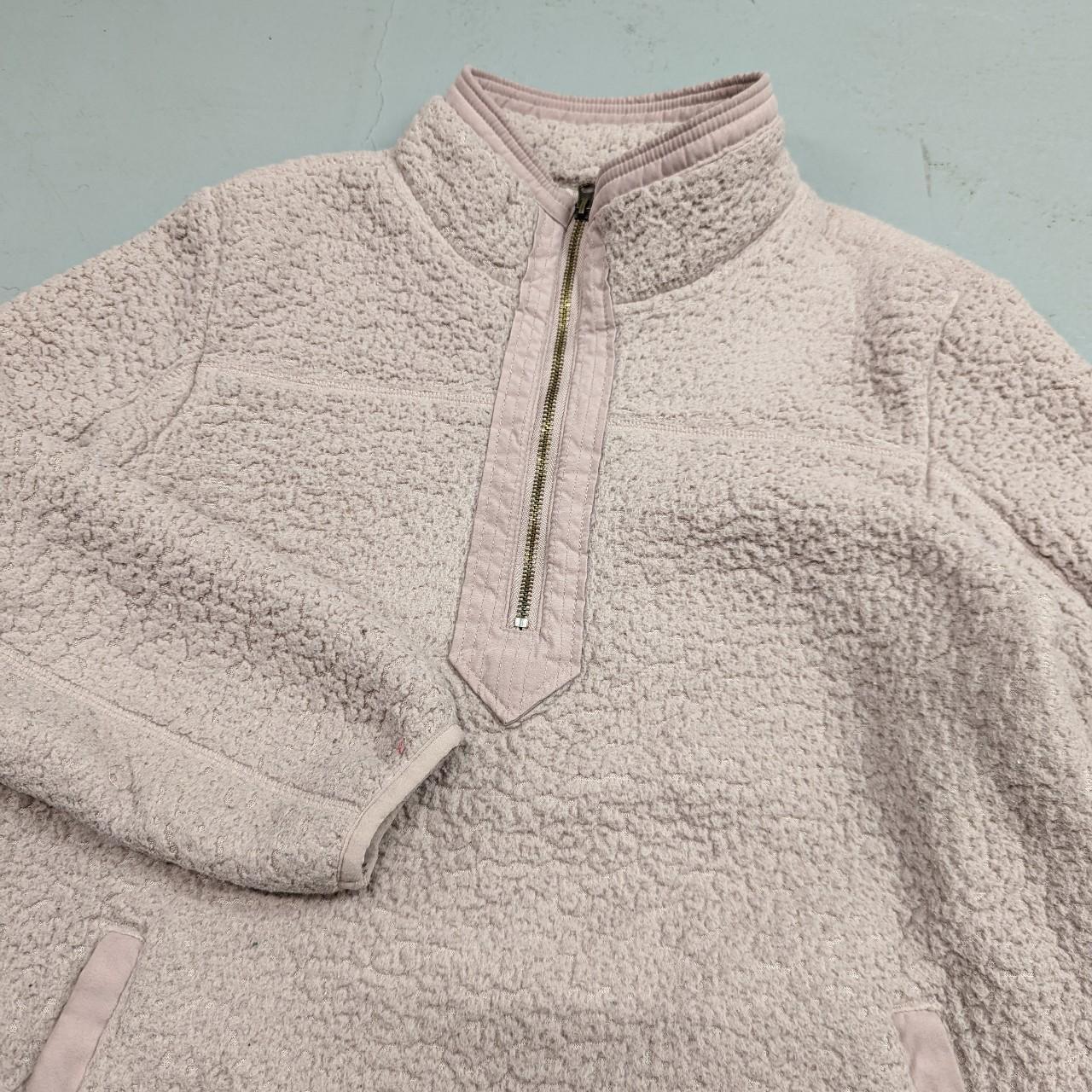 Y2K Pink Sherpa Style Sweater Quarter Zip Glam Cute... - Depop