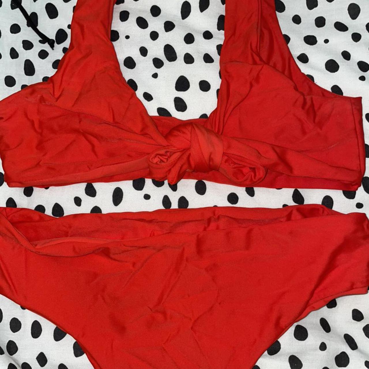 SHEIN Women's Red Bikinis-and-tankini-sets | Depop