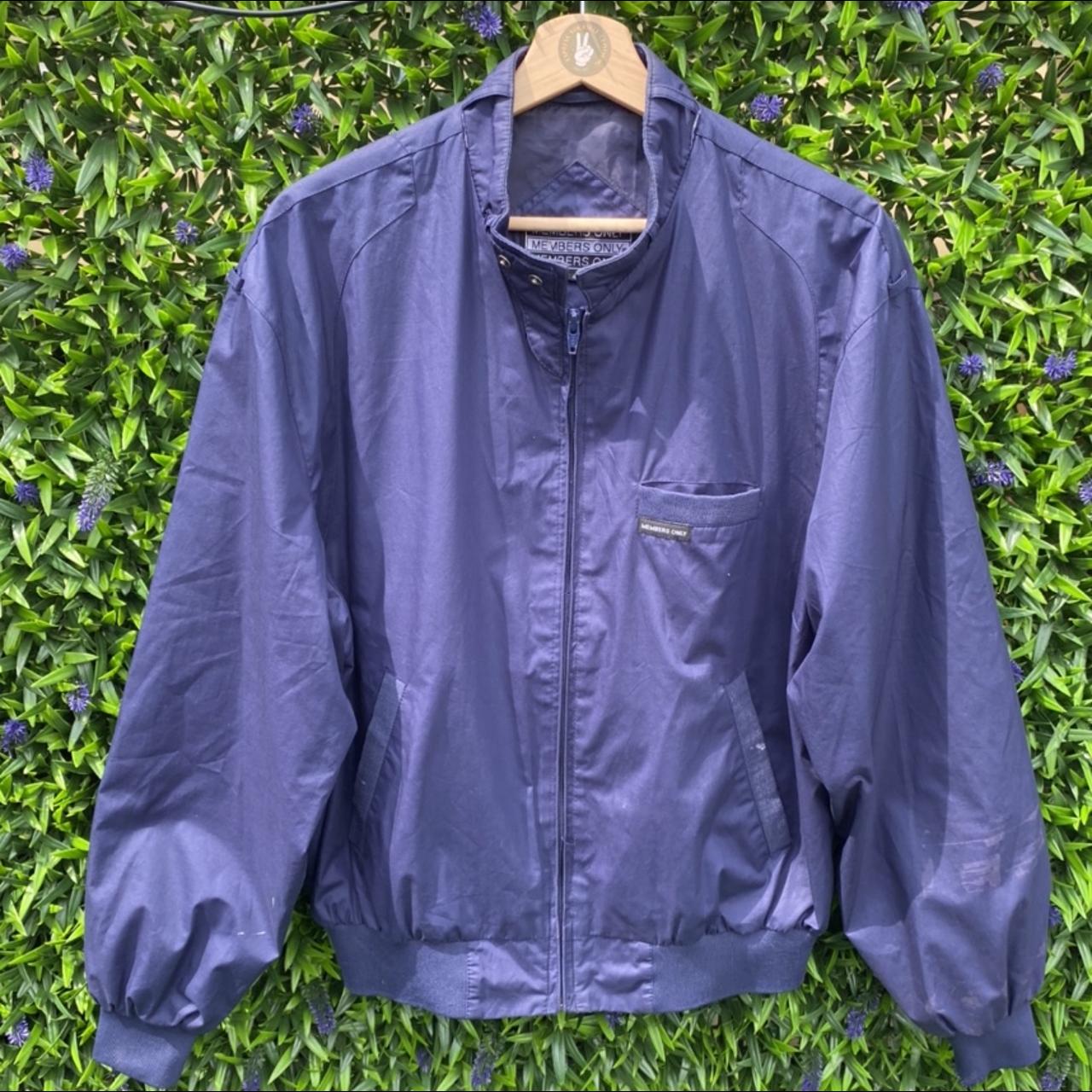Members Only Men's Navy and Blue Jacket