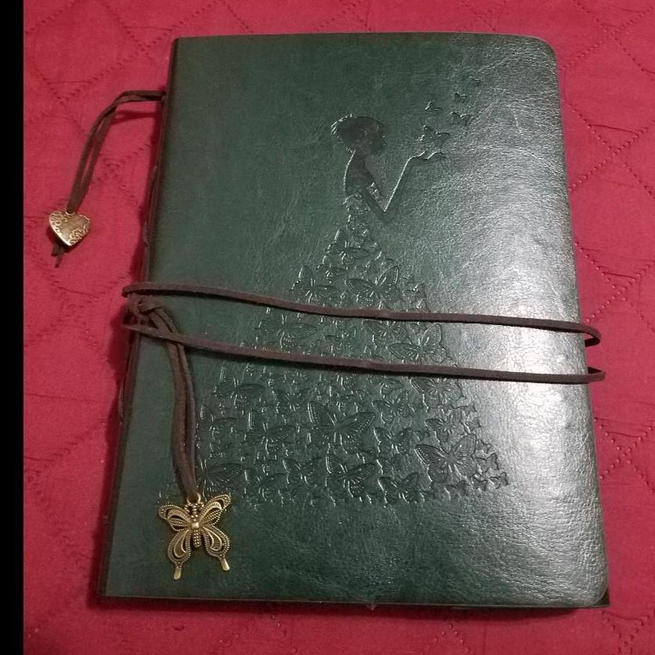 FREE SHIPPING Green Faux Leather Scrapbook Album - Depop