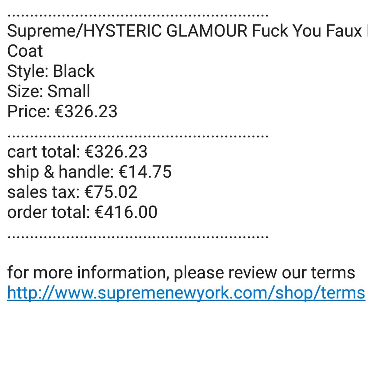 Supreme / HYSTERIC GLAMOUR Fuck You Faux Fur Coat... - Depop