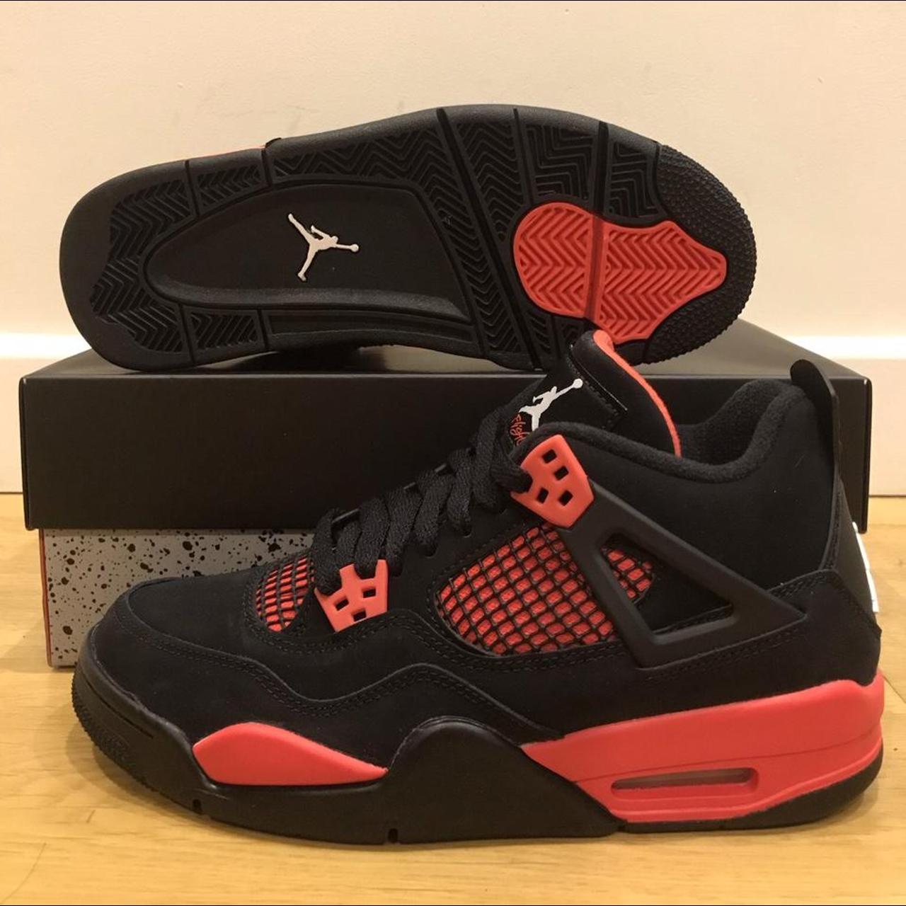 JORDAN 4 RETRO “ RED THUNDER “ - DEAD STOCK !!! - - Depop