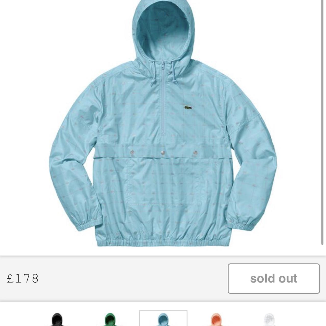 Supreme lacoste reflective grid nylon hot sale anorak white