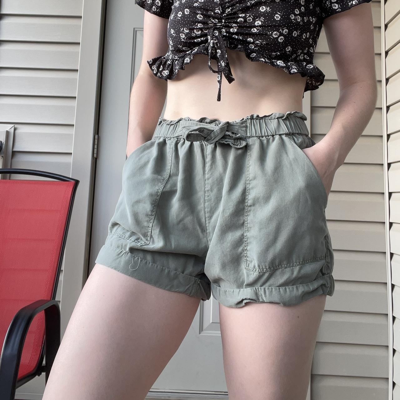 Olive green aerie lounge shorts!! Made from a silky... Depop