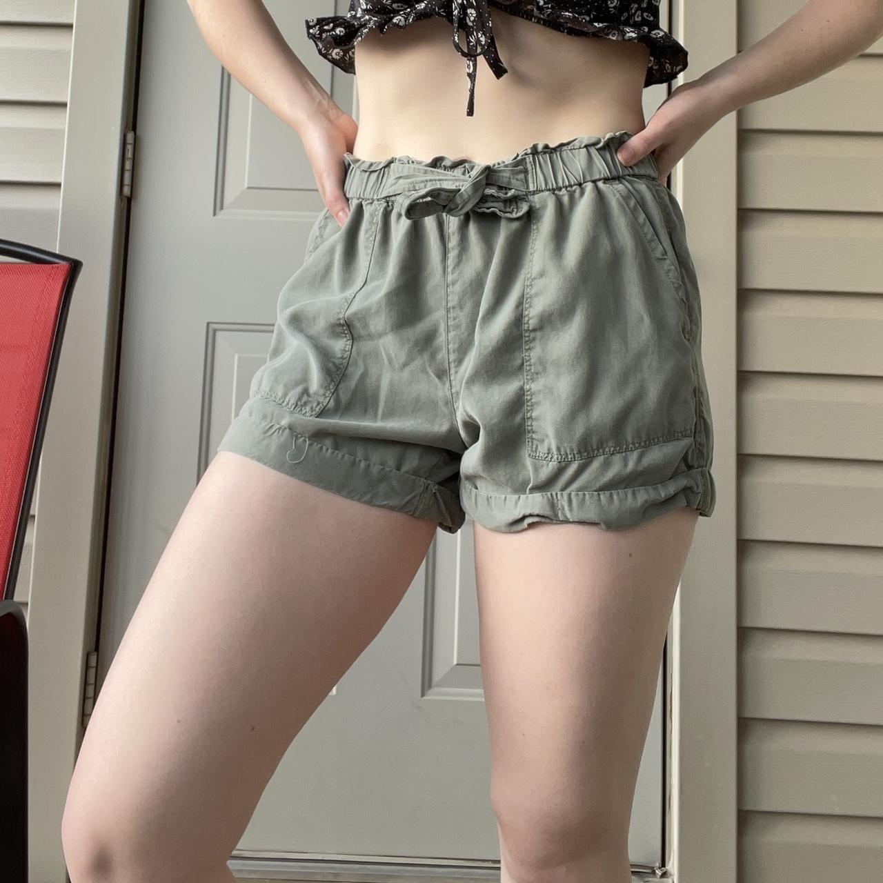 Olive green aerie lounge shorts!! Made from a silky... Depop