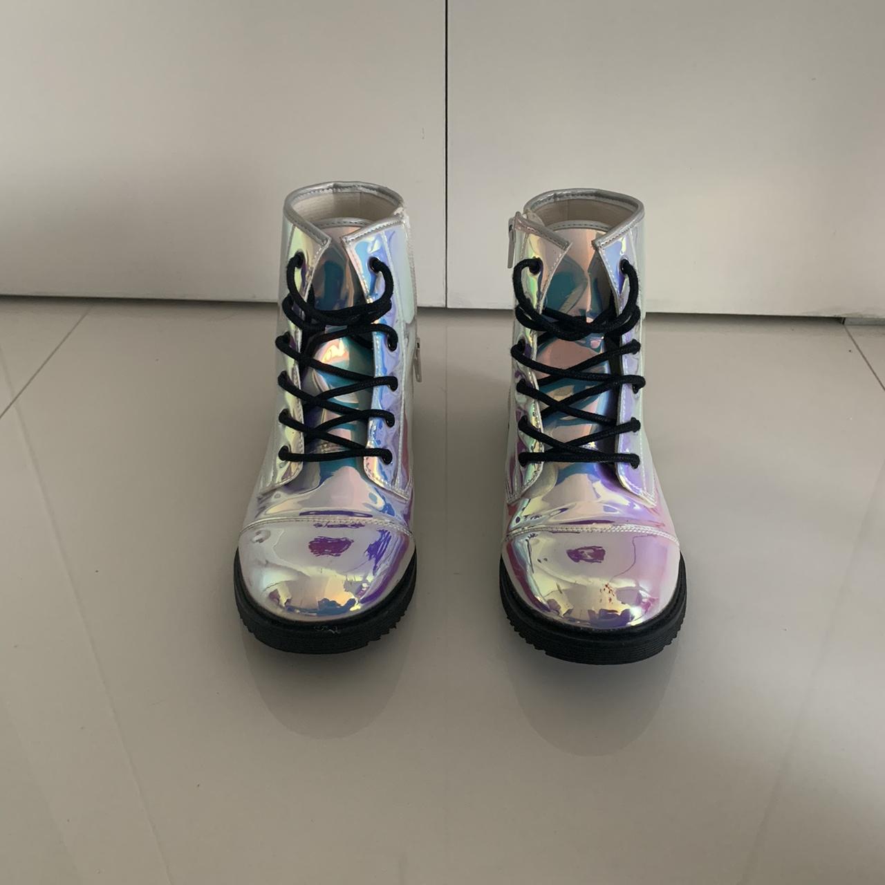 Holographic boots children's clearance place