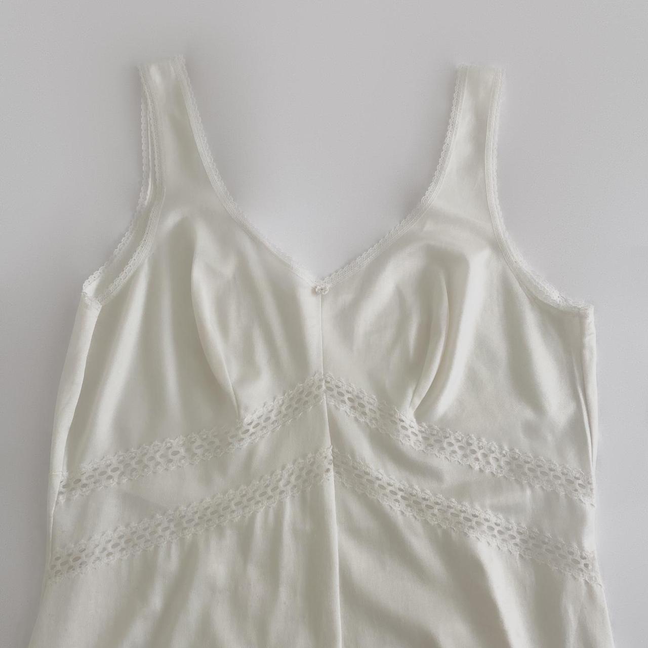 Vintage cream silk slip dress Purchased from a... - Depop