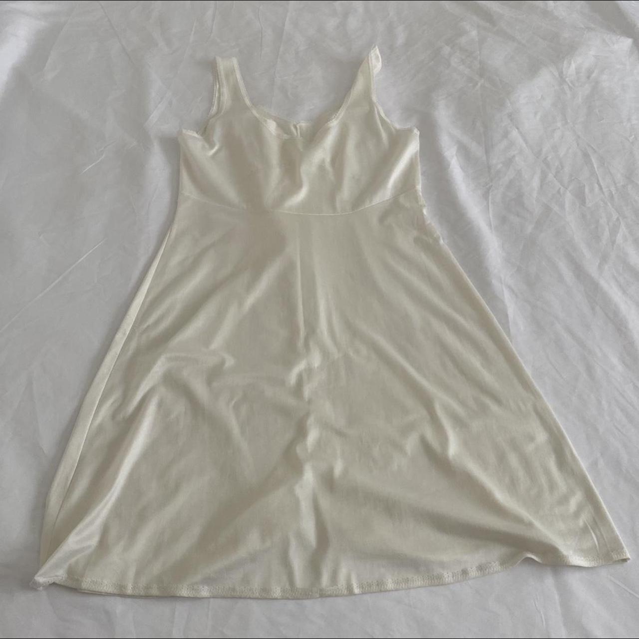 Vintage cream silk slip dress Purchased from a... - Depop