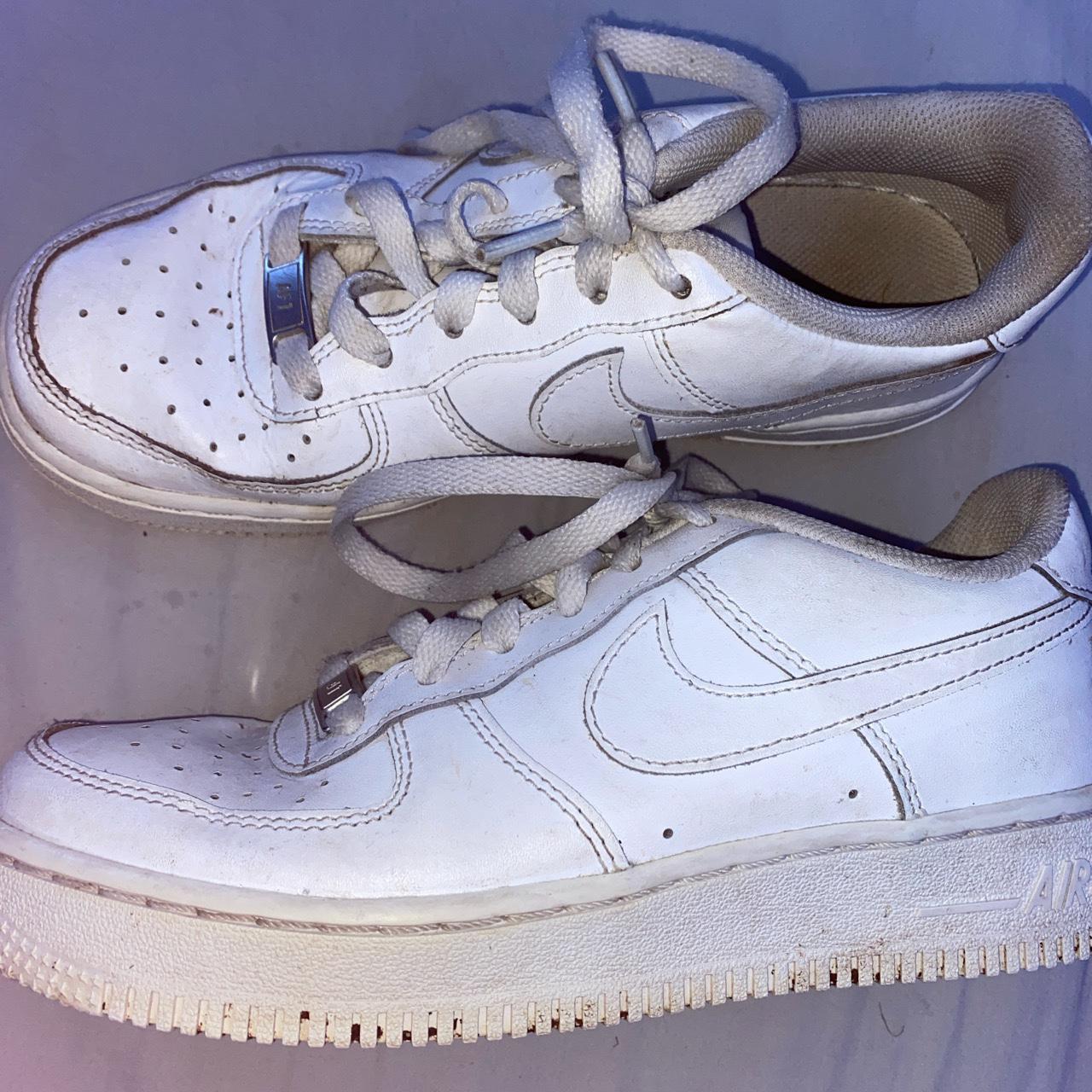 nike air force 1’s⚪️ ~size uk 4 ~creases on the back... - Depop