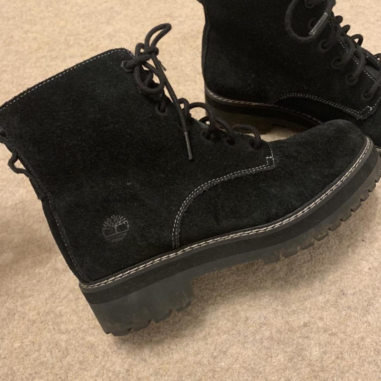 Timberland lux lace on sale up boots black leather