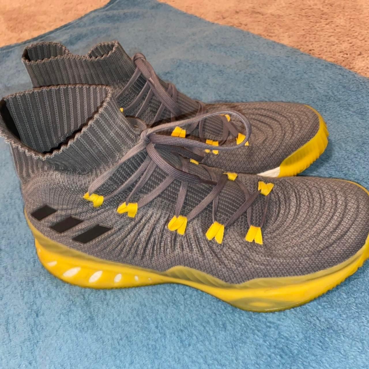 Adidas Crazy Explosive 2017 Primeknit Grey Yellow Depop