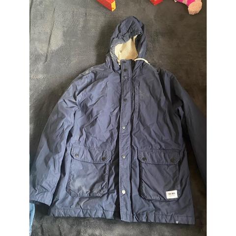 Blue winter coat Trd mrk brand Depop