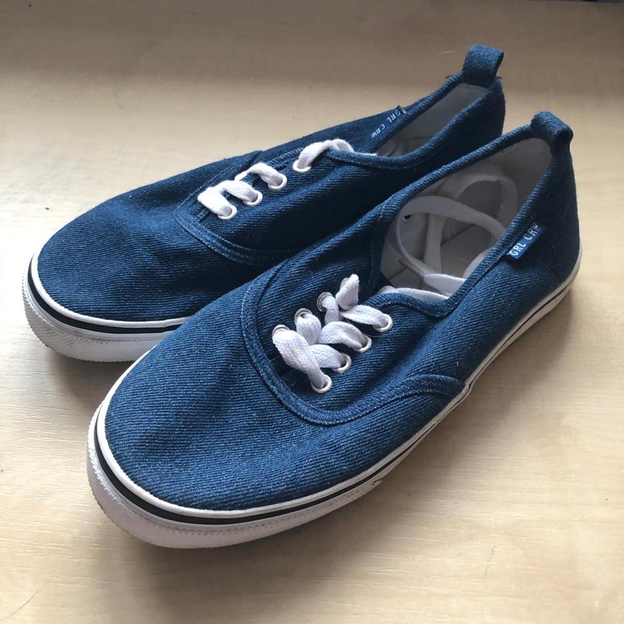 Dark denim canvas shoes from H&M divided - Depop