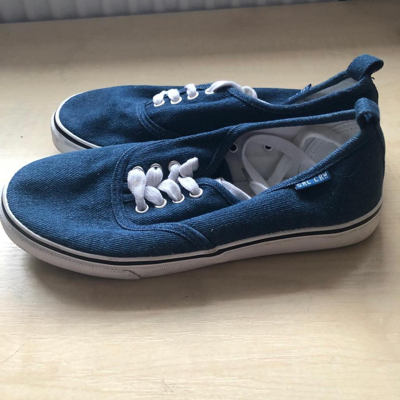 Dark denim canvas shoes from H&M divided - Depop