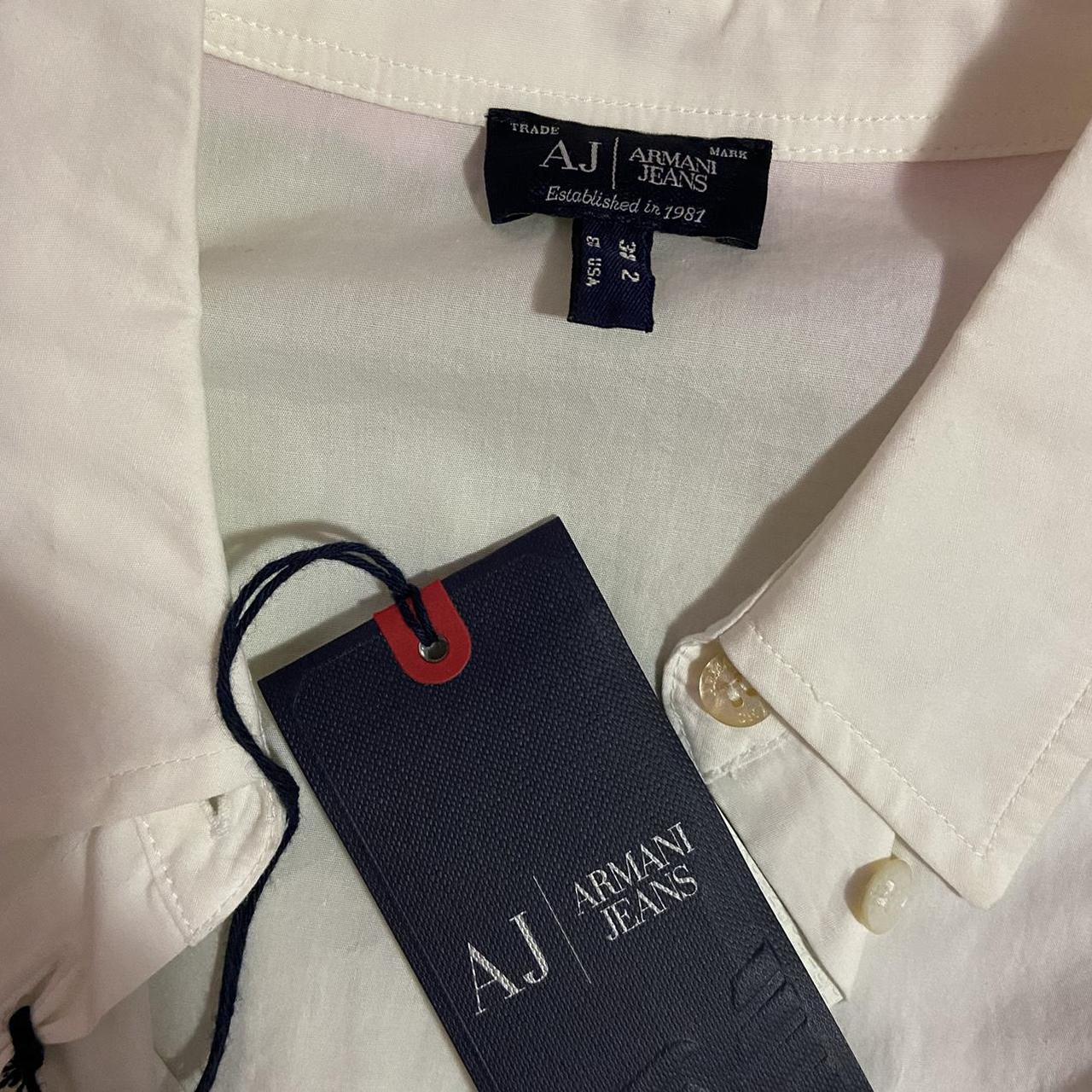 BRAND NEW WITH TAGS Armani Jeans Cotton White... - Depop