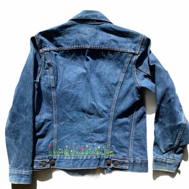 Crazy Vintage 80/90's Levi's Denim Jacket with... - Depop