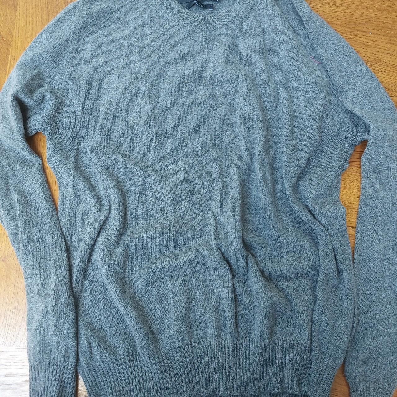 Gieves & Hawkes cashmere and wool grey jumper (label... - Depop