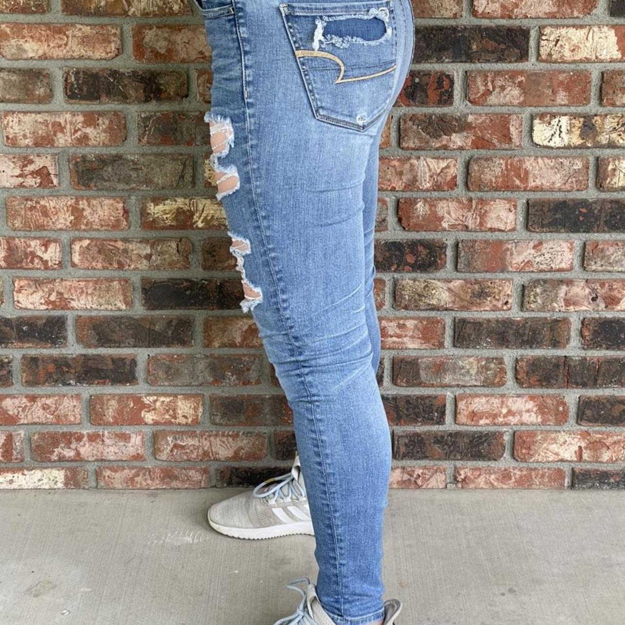 American Eagle Outfitters Women's Blue Jeans | Depop