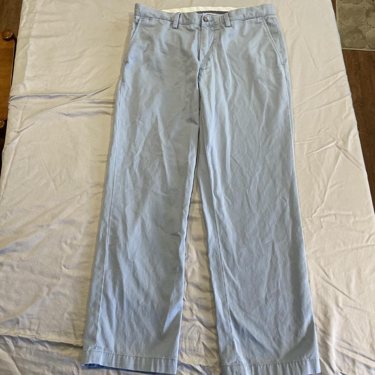 Men's Blue and White Trousers | Depop