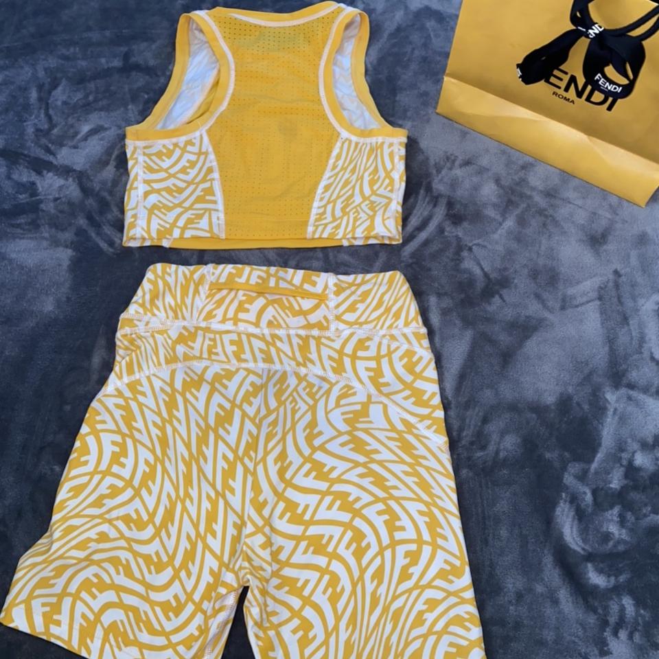 fendi fitness set yellow