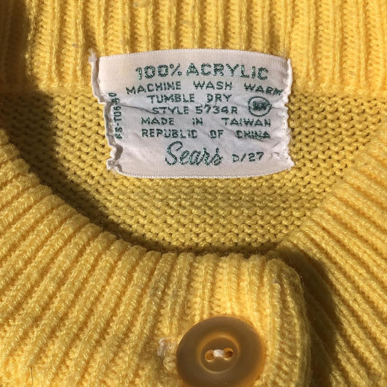 Sears Women's Yellow Cardigan | Depop