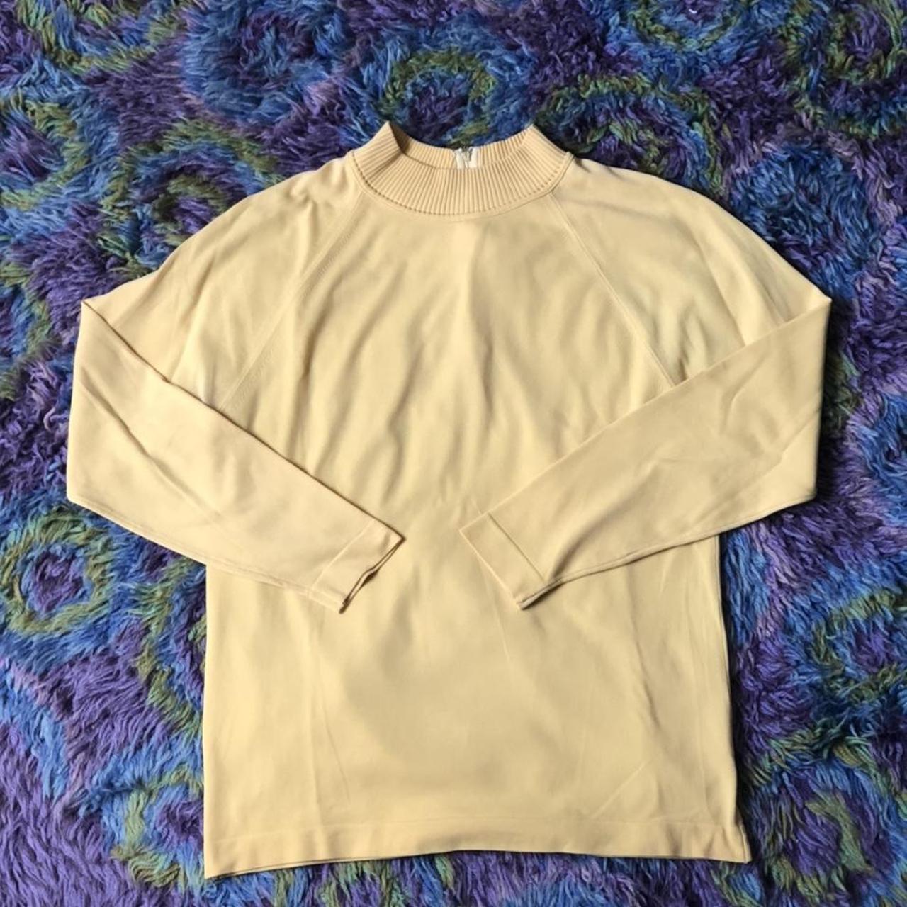 Vintage 1960s Yellow Mock Neck Sweater by