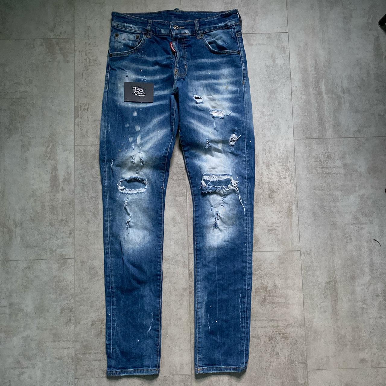 Blue Dsquared2 Jeans Top condition, no defects 100%... - Depop