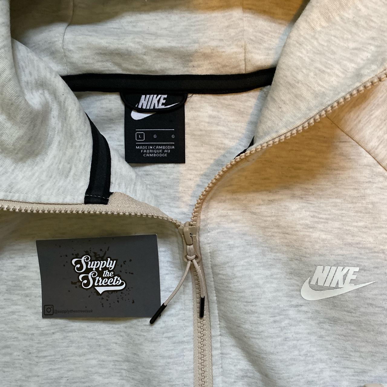 Nike tech fleece hoodie cream ~old season, free... - Depop