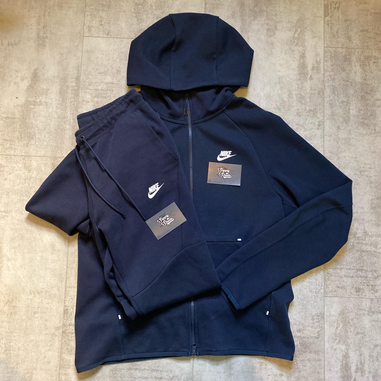 nike tech fleece tracksuit navy