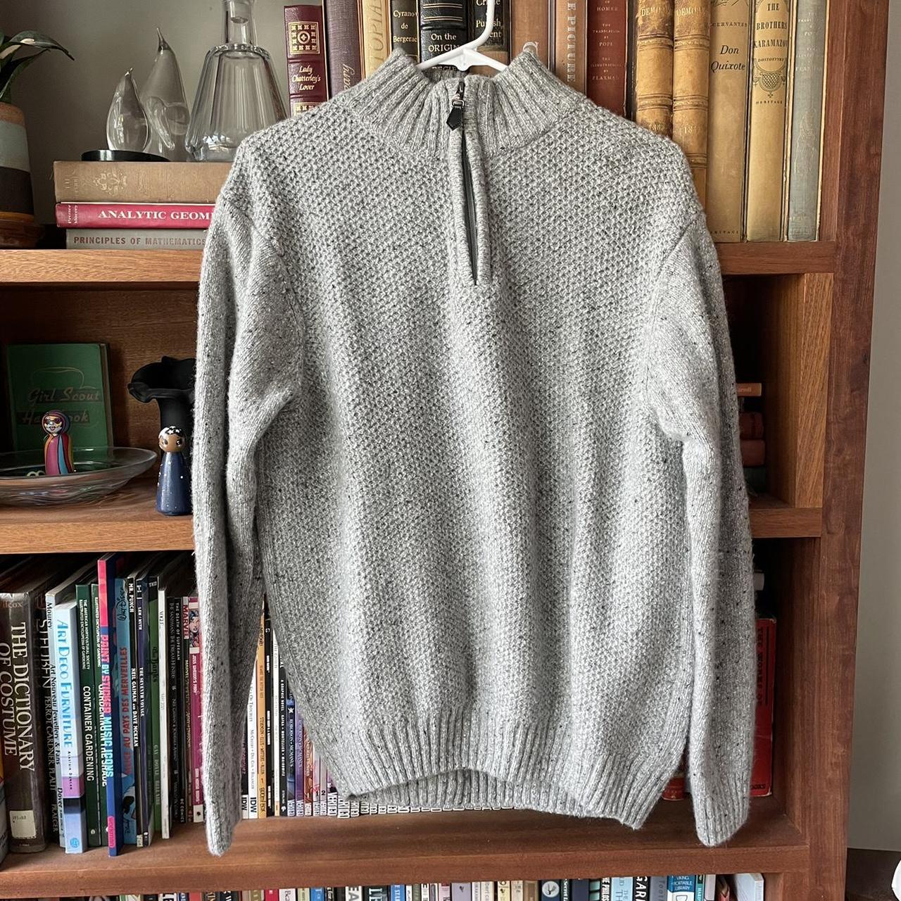 Luca Nobili Italian gray quarter zip wool blend knit... - Depop