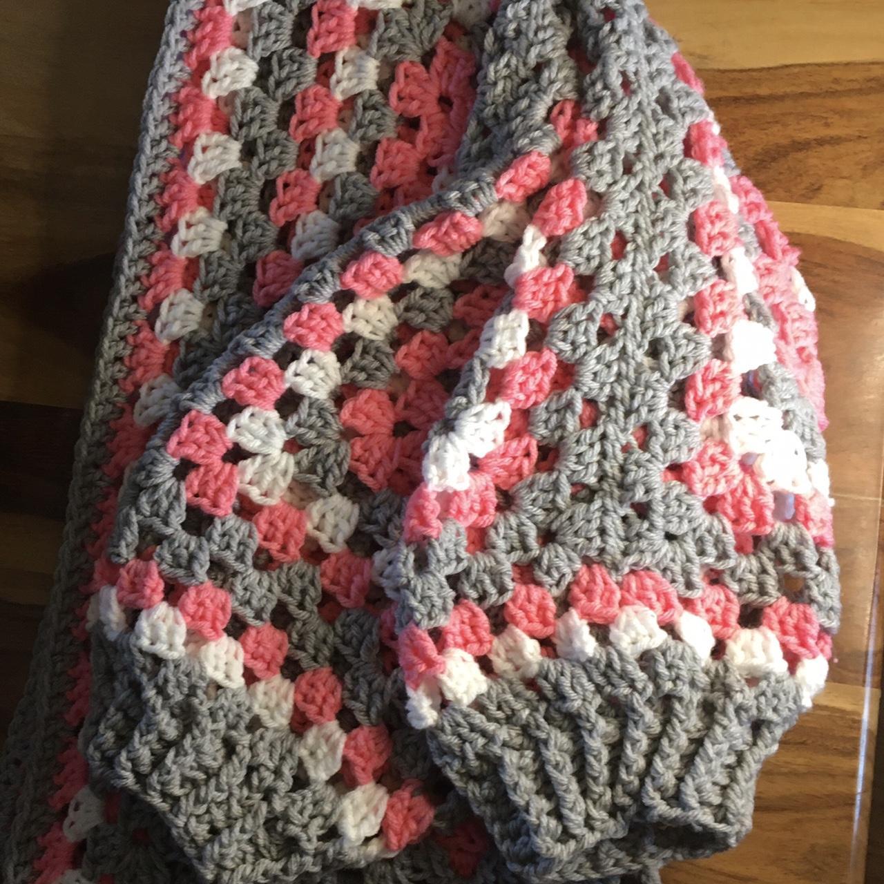 Handmade crocheted super chunky oversized granny... - Depop