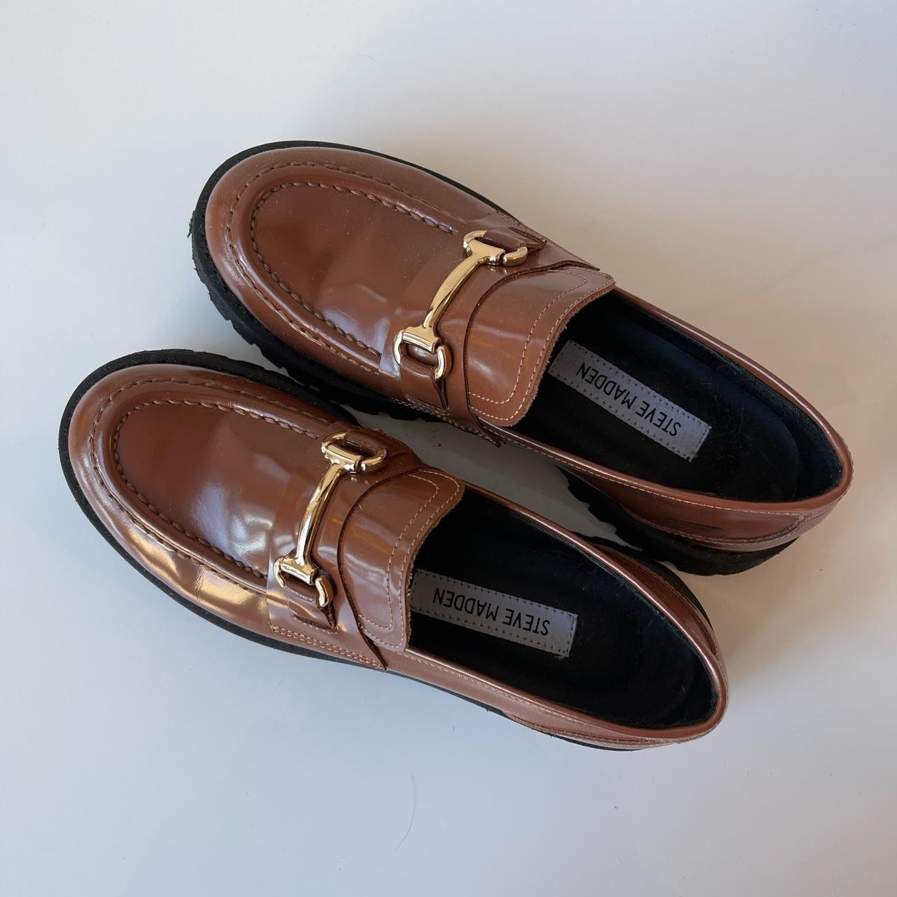 steve madden brown loafers