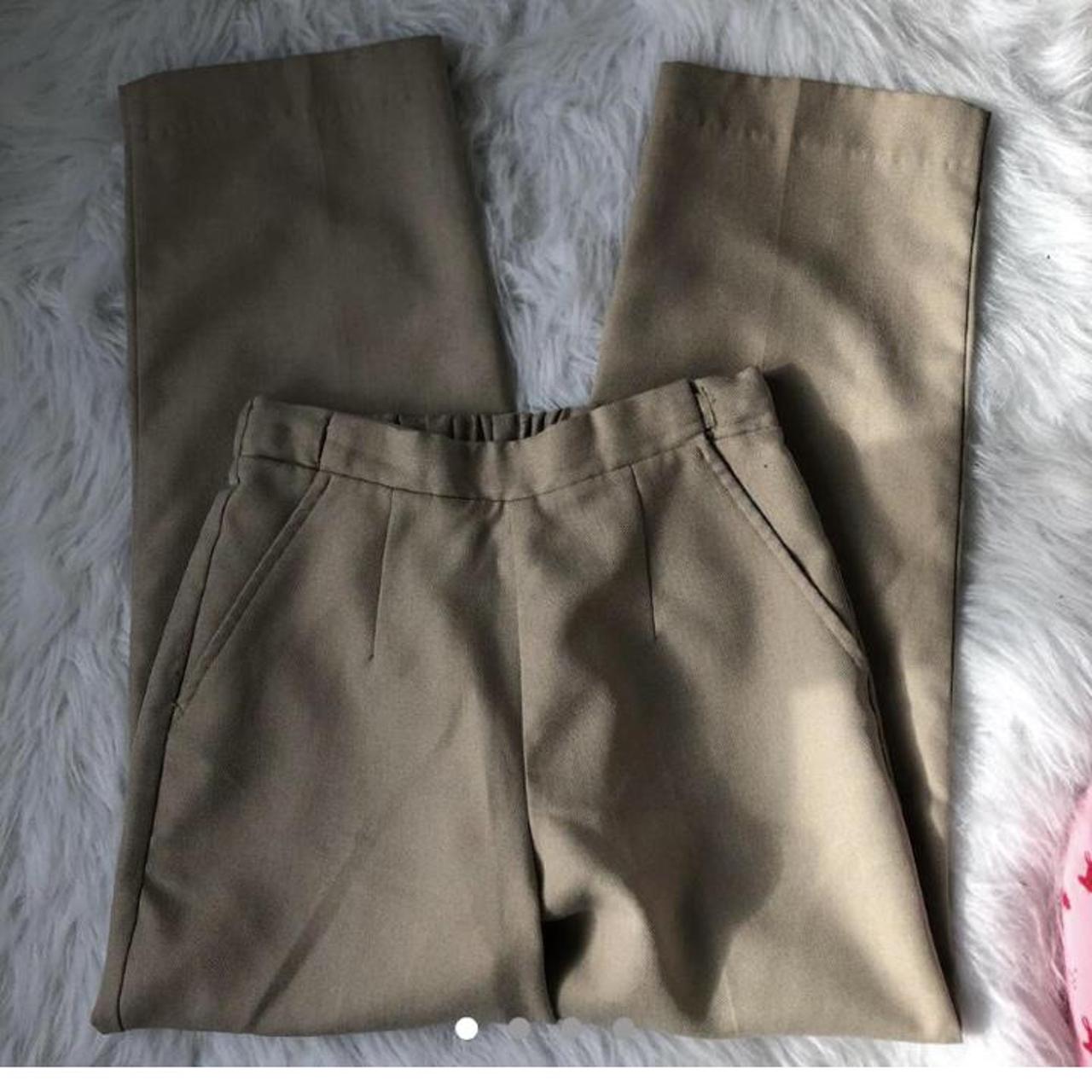 Women's Tan and Cream Trousers (2)