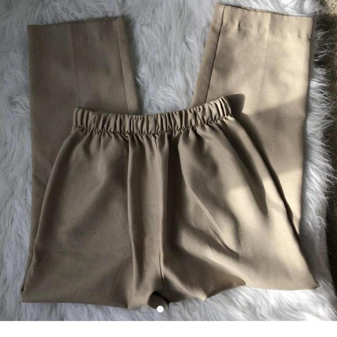 Women's Tan and Cream Trousers (3)