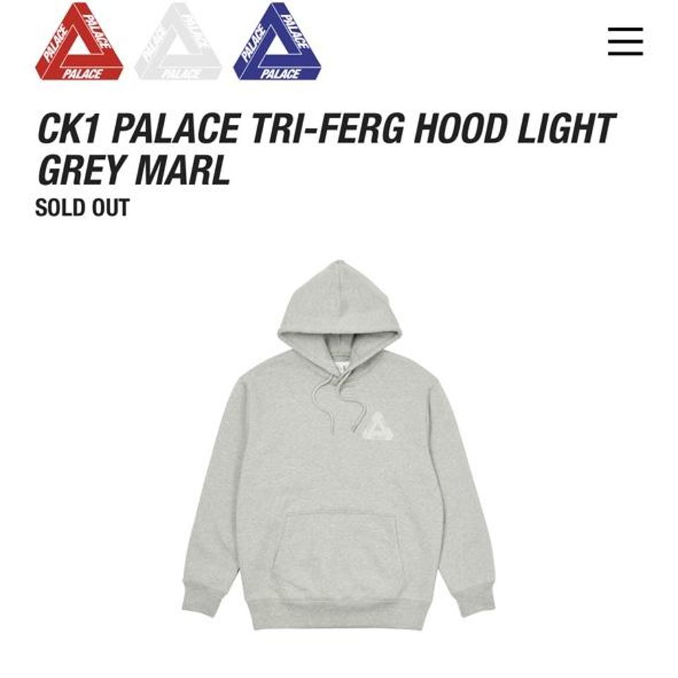 Palace x Calvin Klein CK1 Tri ferg hoodie / Light... - Depop