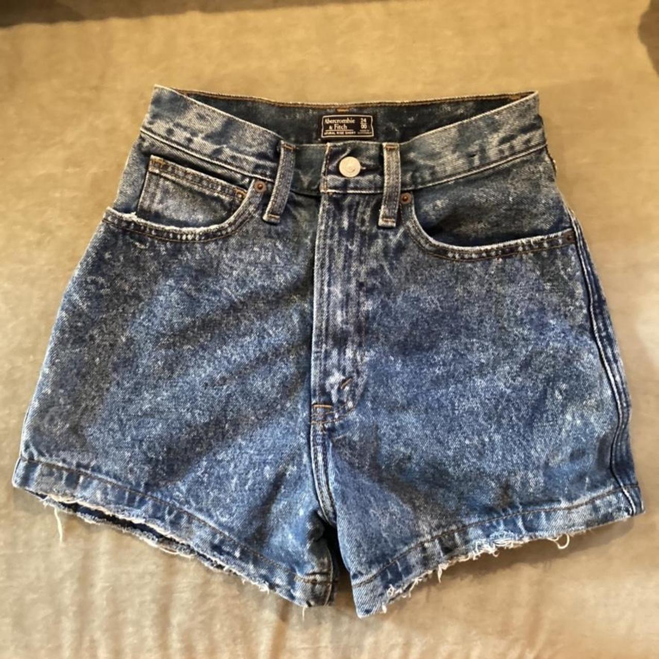 Cute acid wash Jean shorts from Abercrombie & Fitch.... - Depop