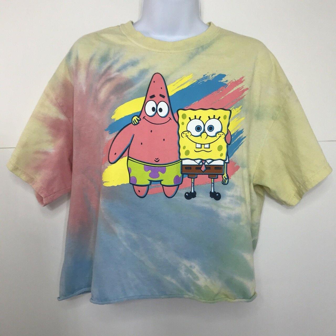 SpongeBob SquarePants Patrick Tie Dye Cropped... - Depop