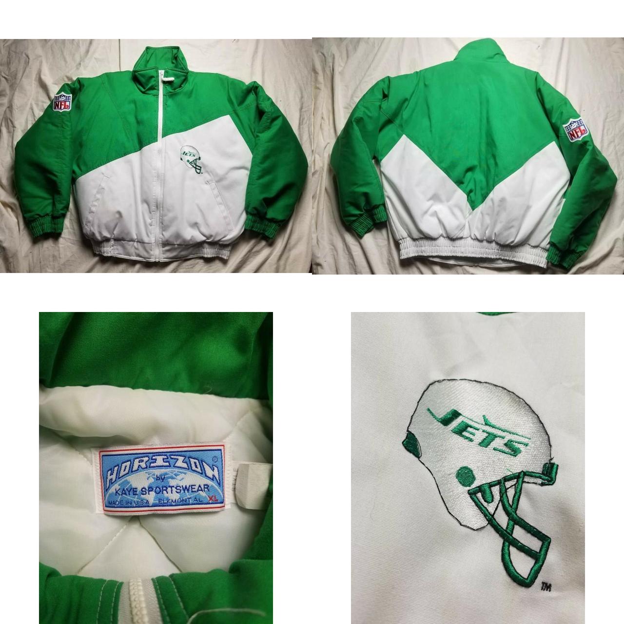 Vintage NFL New York Jets BOMBER Jacket Windbreaker Football XL DEADSTOCK