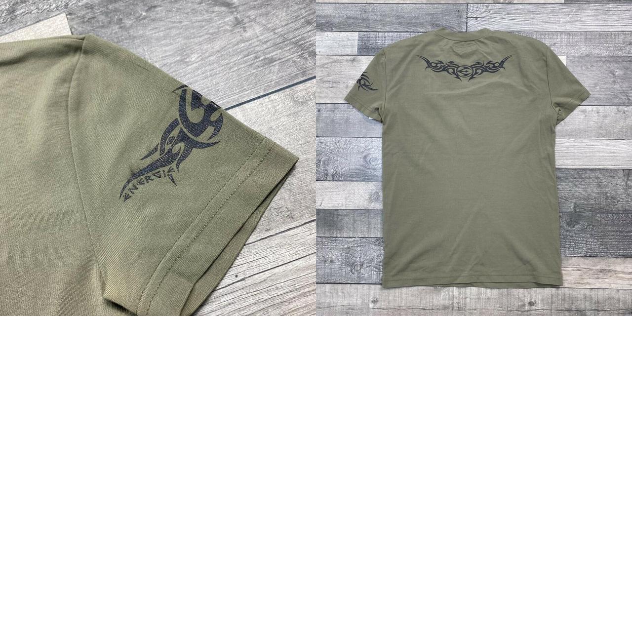 ENERGIE MENS KHAKI GREEN MADE IN ITALY SHORT SLEEVE... - Depop
