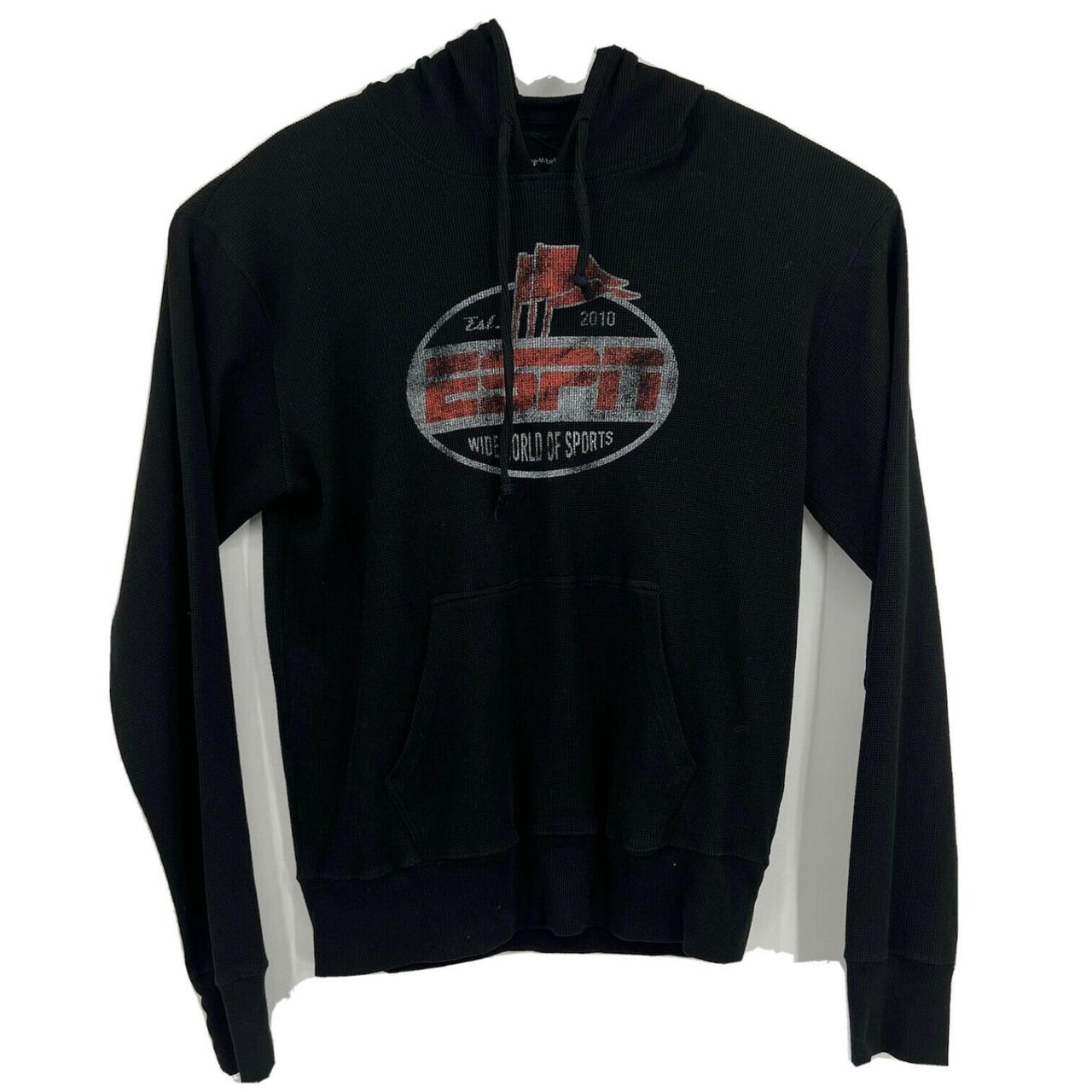 ESPN Walt Disney World Black Waffle Knit Hoodie Mens... - Depop