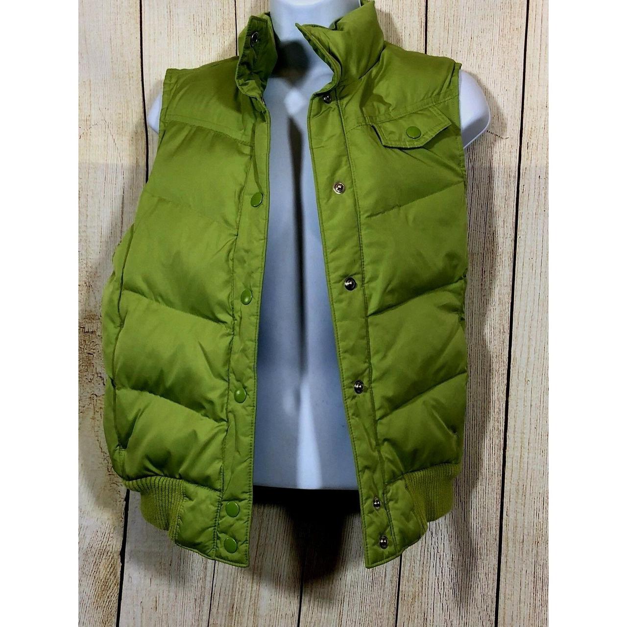 lime green down vest